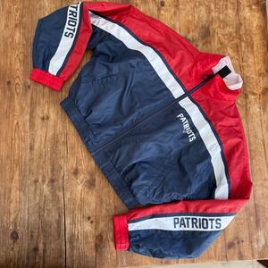 NFL Team Apparel New England Patriots Windbreaker Jacket Unisex Men's Small EUC